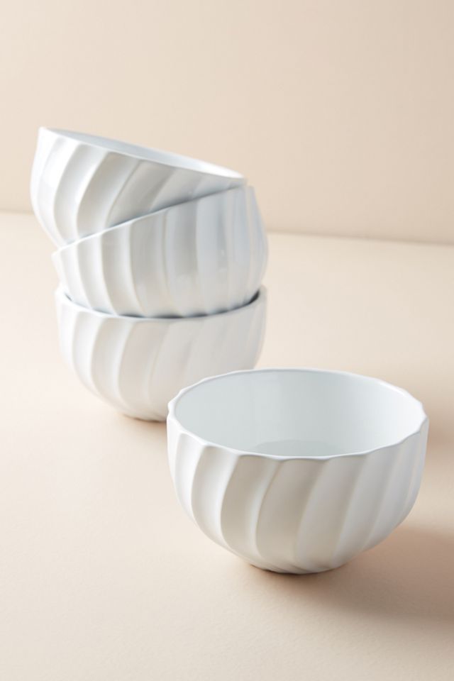 Swirled Latte Cereal Bowls, Set of 4 #1
