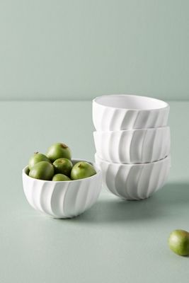 Swirled Mini Latte Bowls, Set of 4