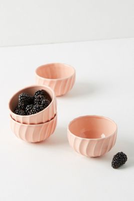 Swirled Mini Latte Bowls, Set of 4