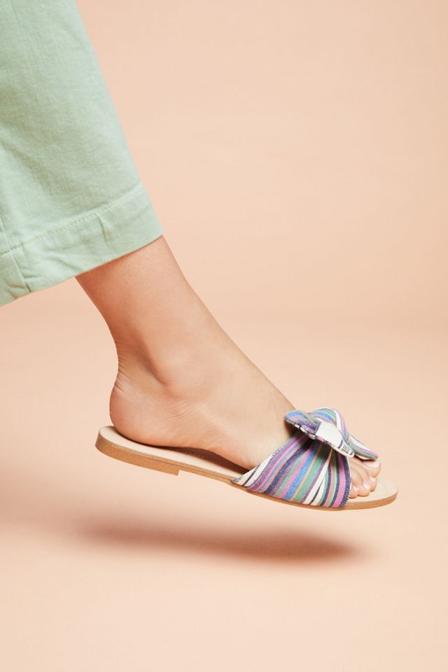 Anthropologie Striped + Knotted Sandals #1