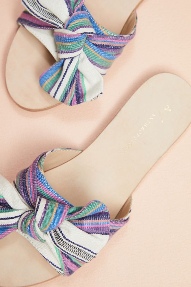 Anthropologie Striped + Knotted Sandals #3
