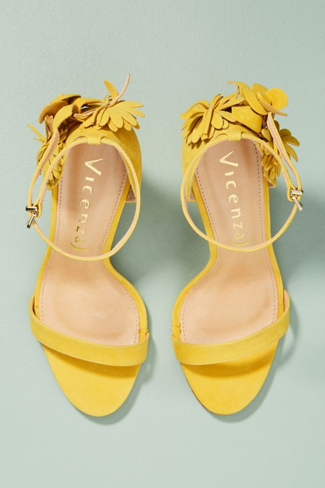 Vicenza Floral Suede Heels #1
