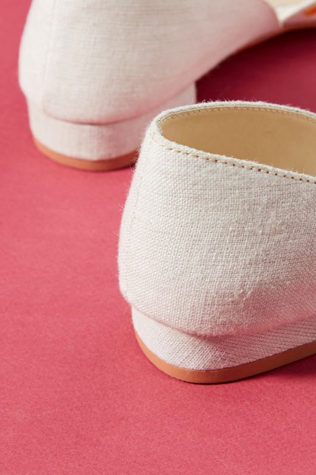 Anthropologie Embroidered D'Orsay Flats #3