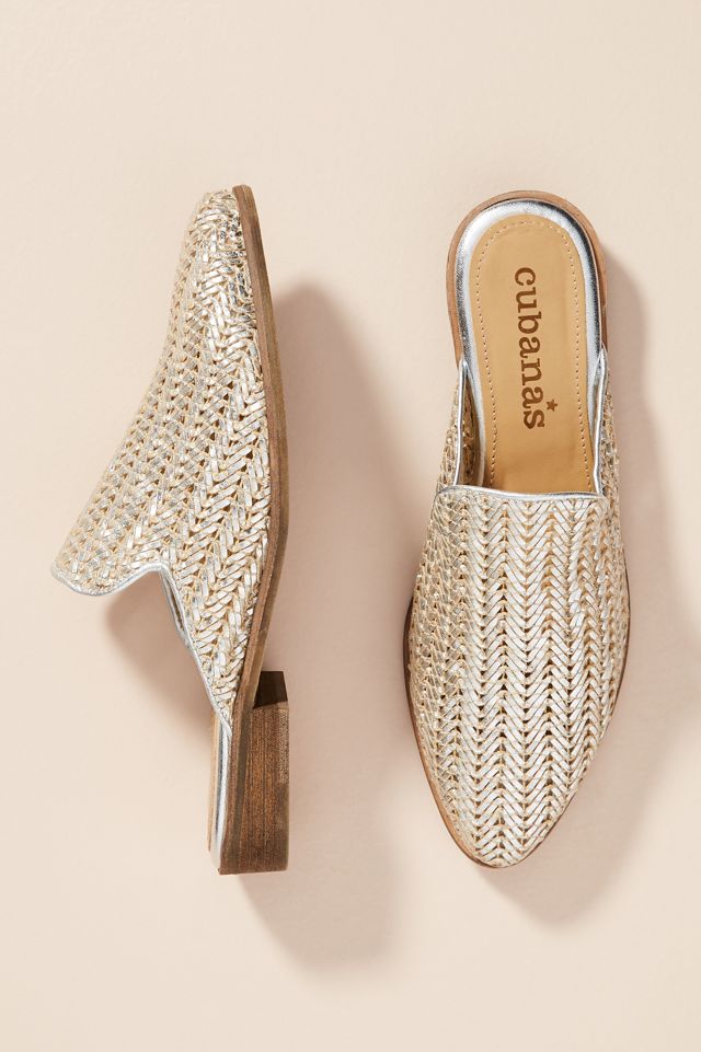 Cubanas Free Woven Leather Slides #1