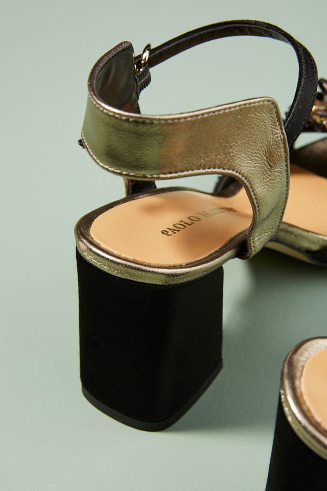 Paolo Mattei Metallic Embellished Heels #3