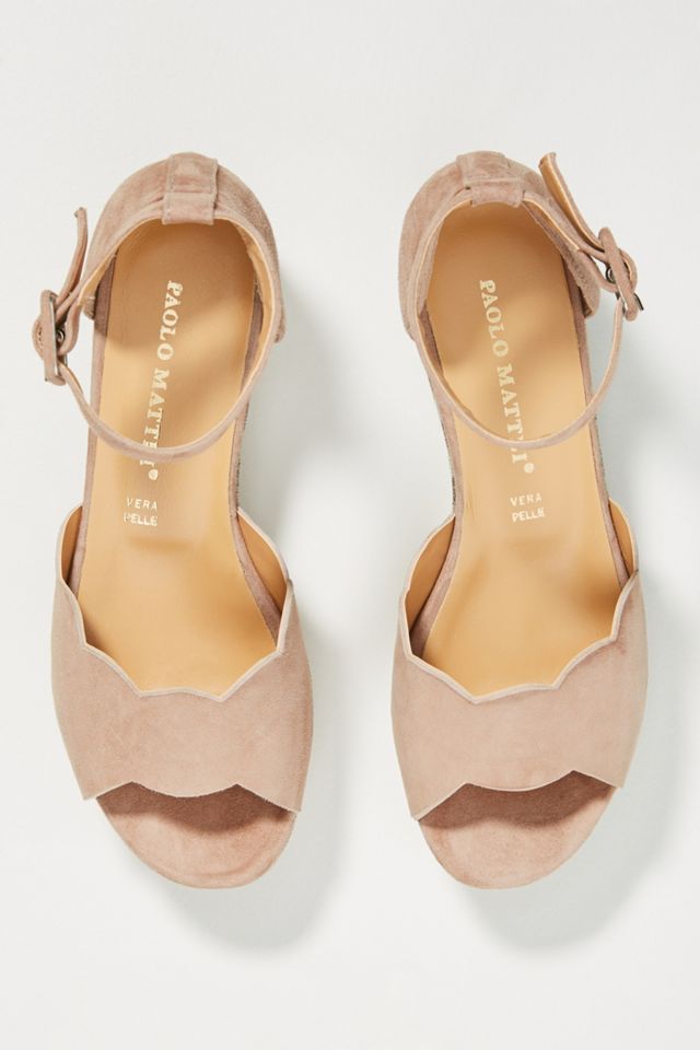 Paolo Mattei Sparkle-Striped Platform Sandals #1