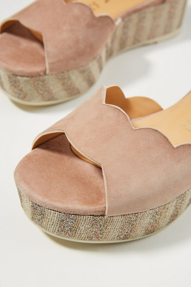 Paolo Mattei Sparkle-Striped Platform Sandals #2