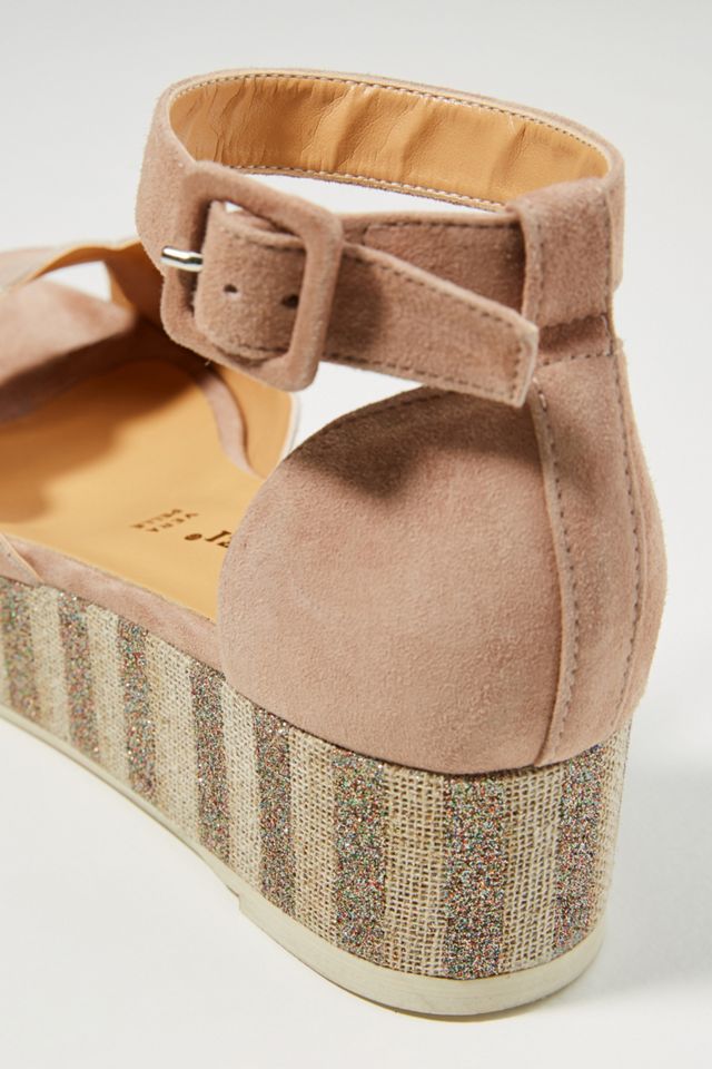 Paolo Mattei Sparkle-Striped Platform Sandals #3