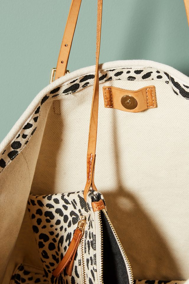 Anthropologie leopard tote hotsell