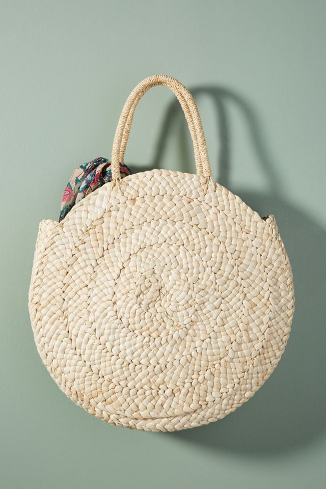 Monogram Straw Tote Bag #2