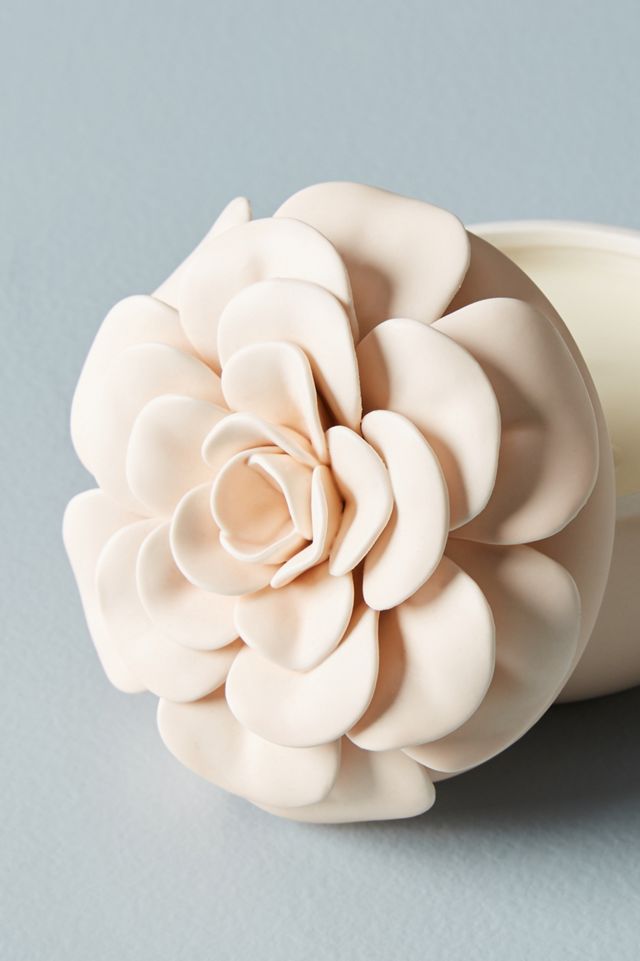 Ceramic Flower Candle #1