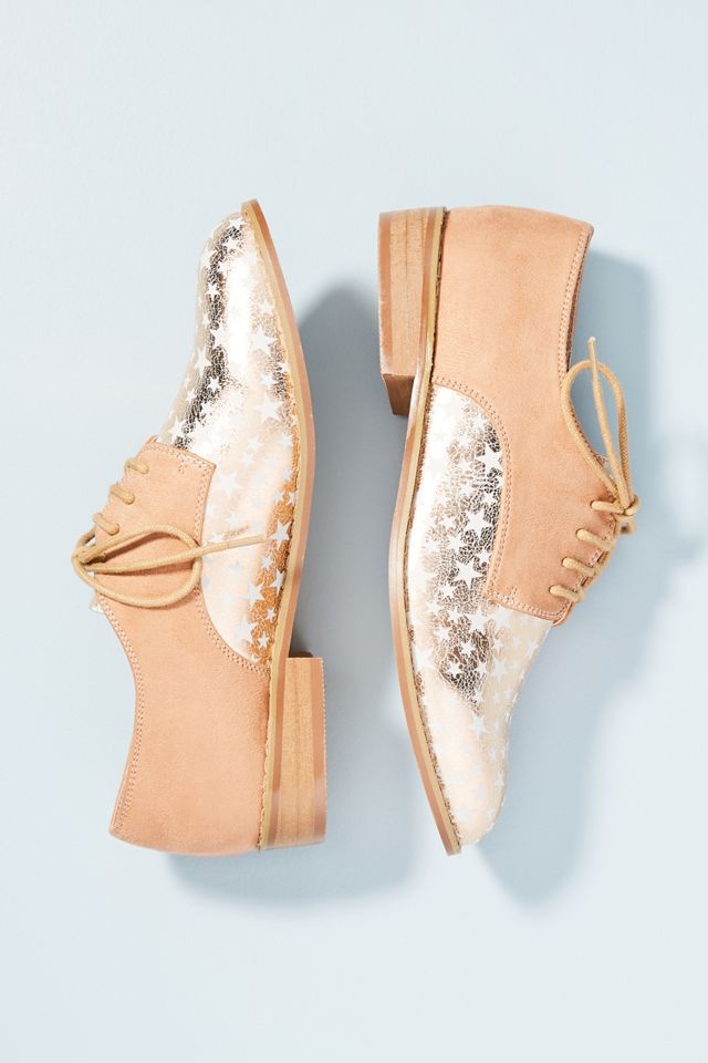 Vanessa Wu Metallic Star Oxfords #1