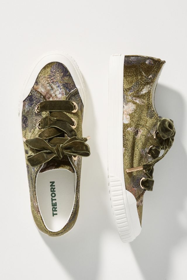 Tretorn Floral Velvet Sneakers #1