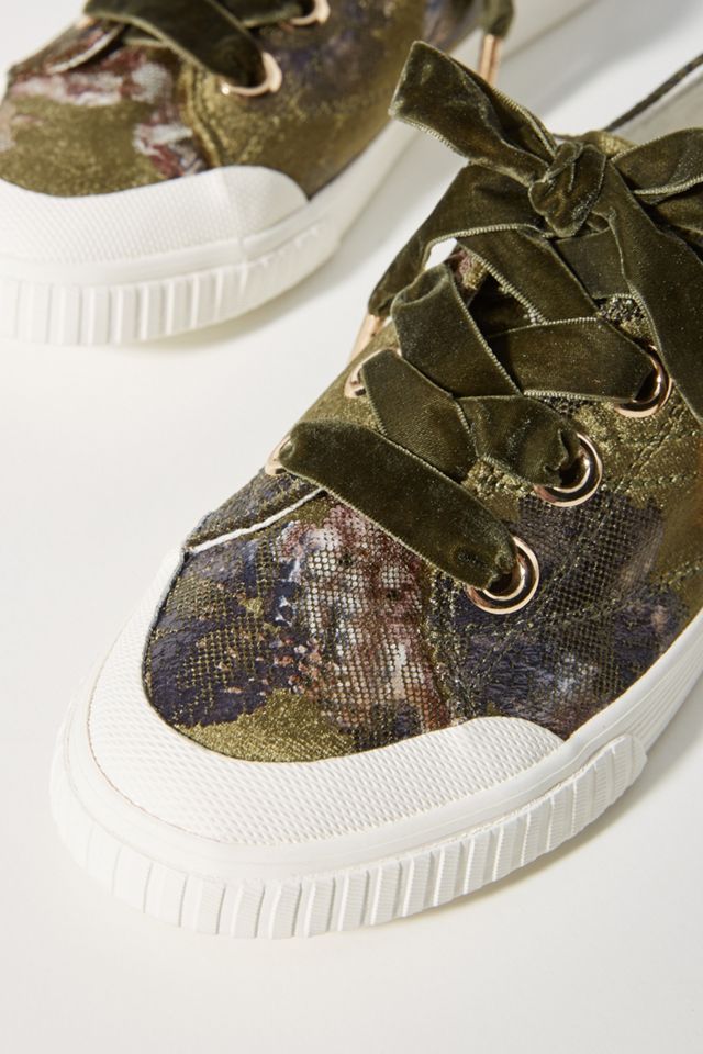 Tretorn Floral Velvet Sneakers #2