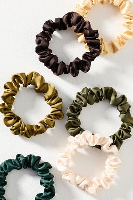 Satin Hair Ties, Set of 6