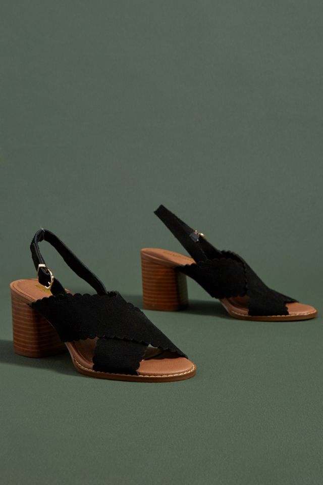 Farylrobin Scalloped Slingback Heels #1
