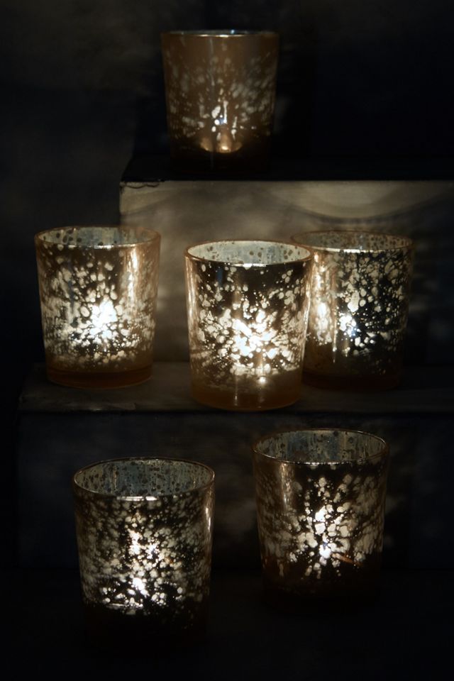 Dappled Glass Votives, Set of 6 #1
