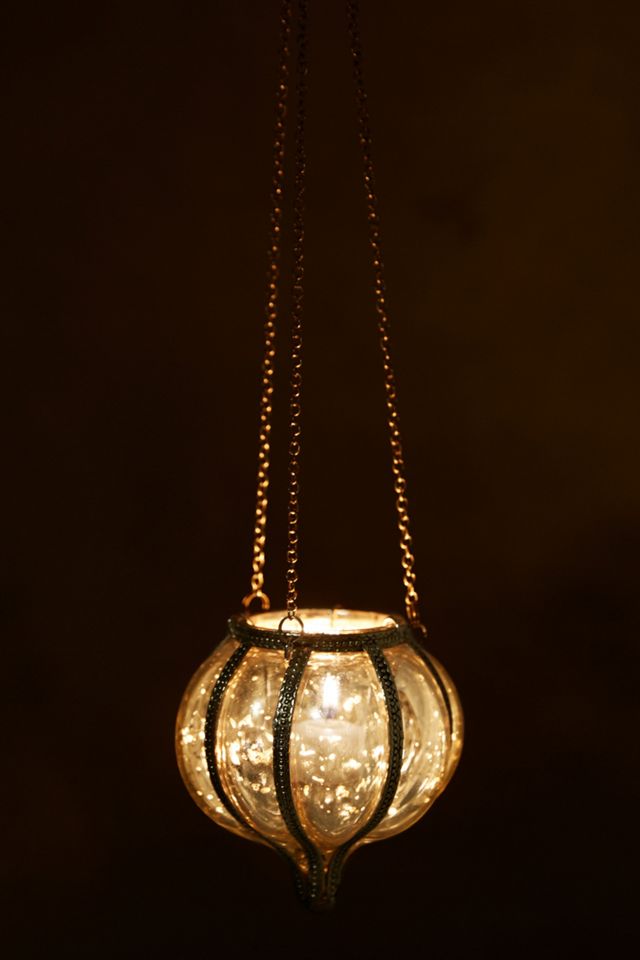 Hanging Mercury Glass Lantern #1