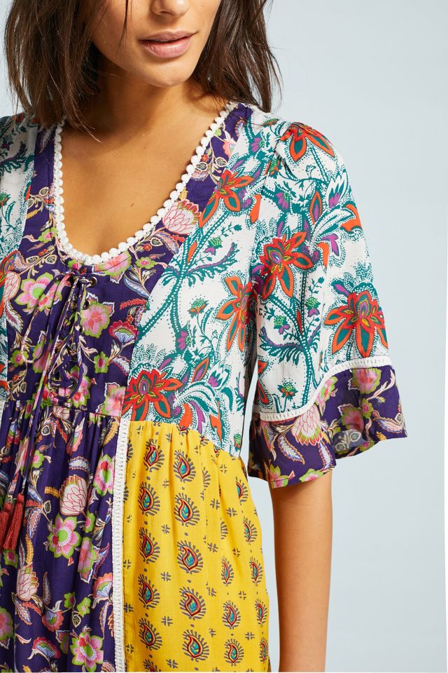 Lilka patchwork trapeze dress store