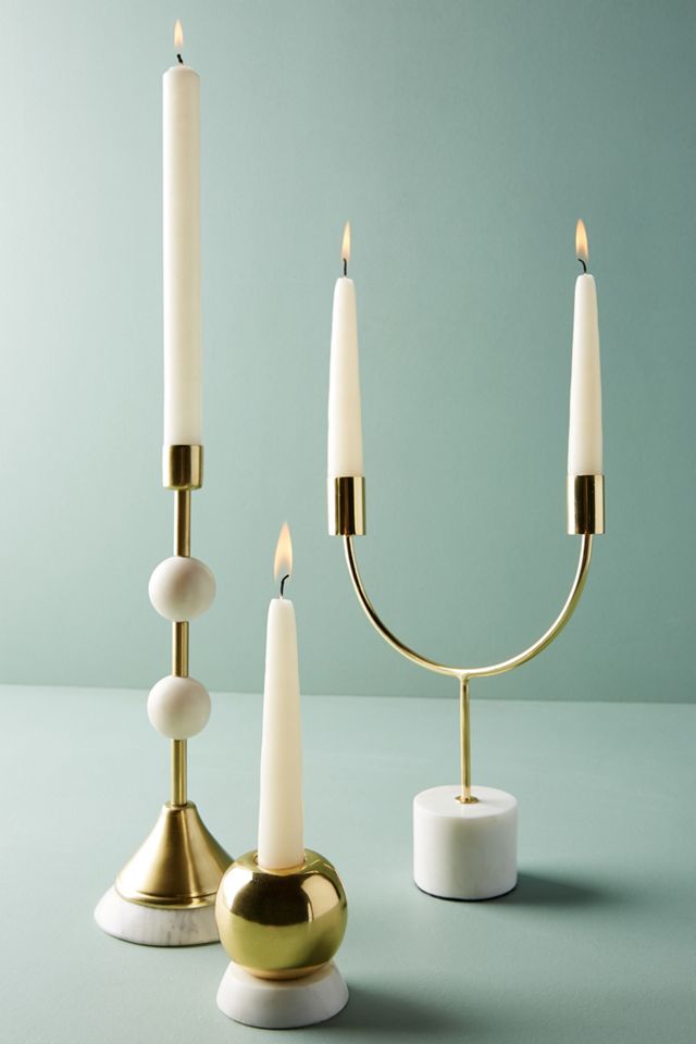 Round Marble Taper Holder #1