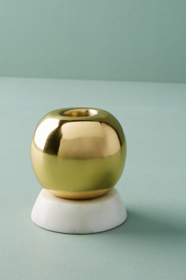 Round Marble Taper Holder