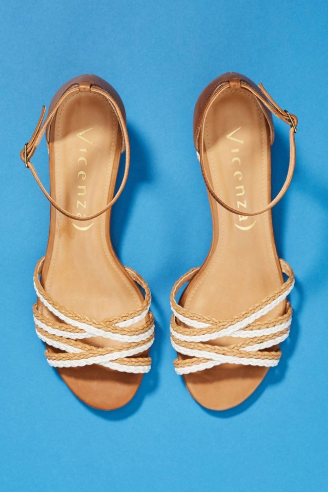 Vicenza Raffia Block-Heeled Sandals #1
