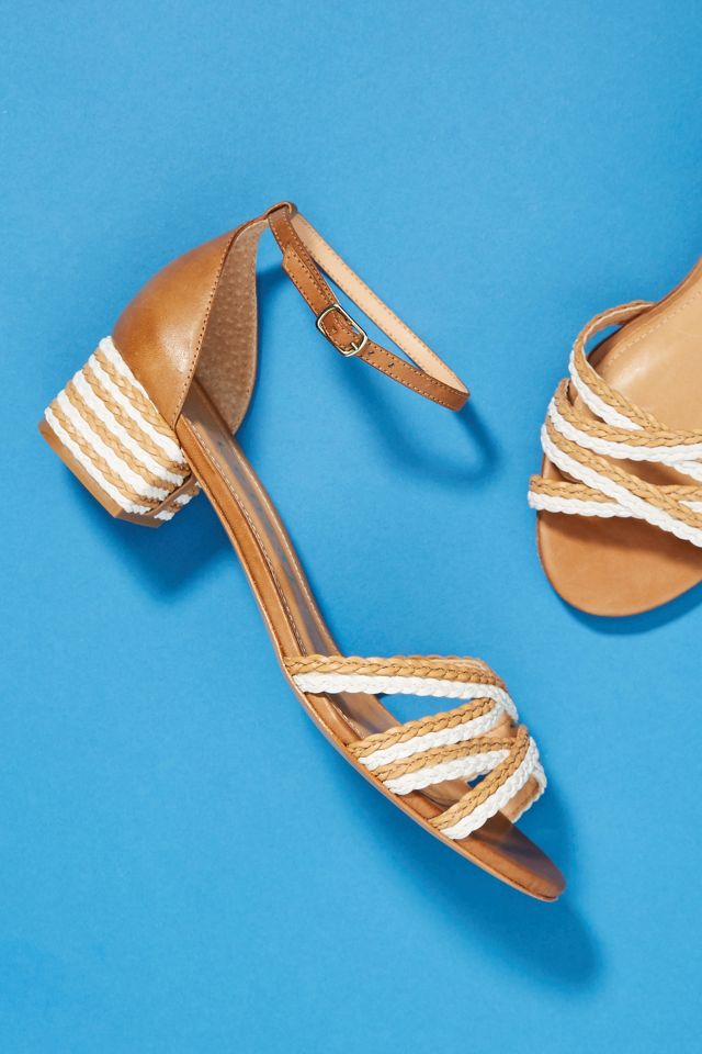 Raffia block best sale heel sandals