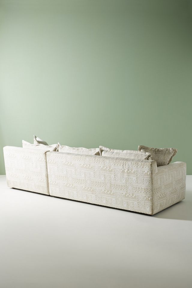 Rosa-Printed Katina Chaise Sectional., Right #1