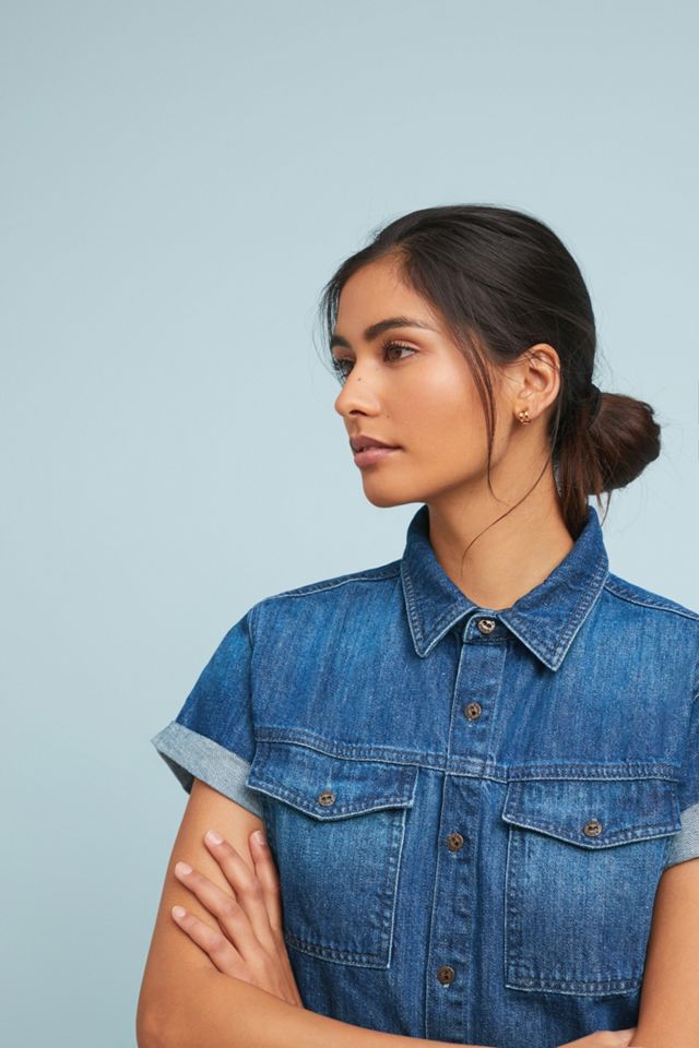Reiko Catline Denim Romper #1