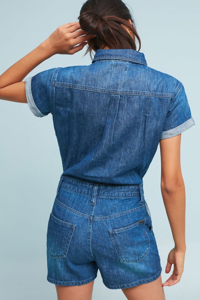 Reiko Catline Denim Romper #2