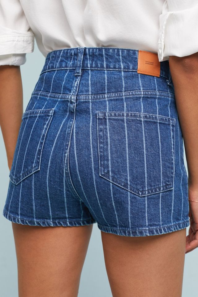 Closed Leni High-Rise Striped Denim Shorts #2
