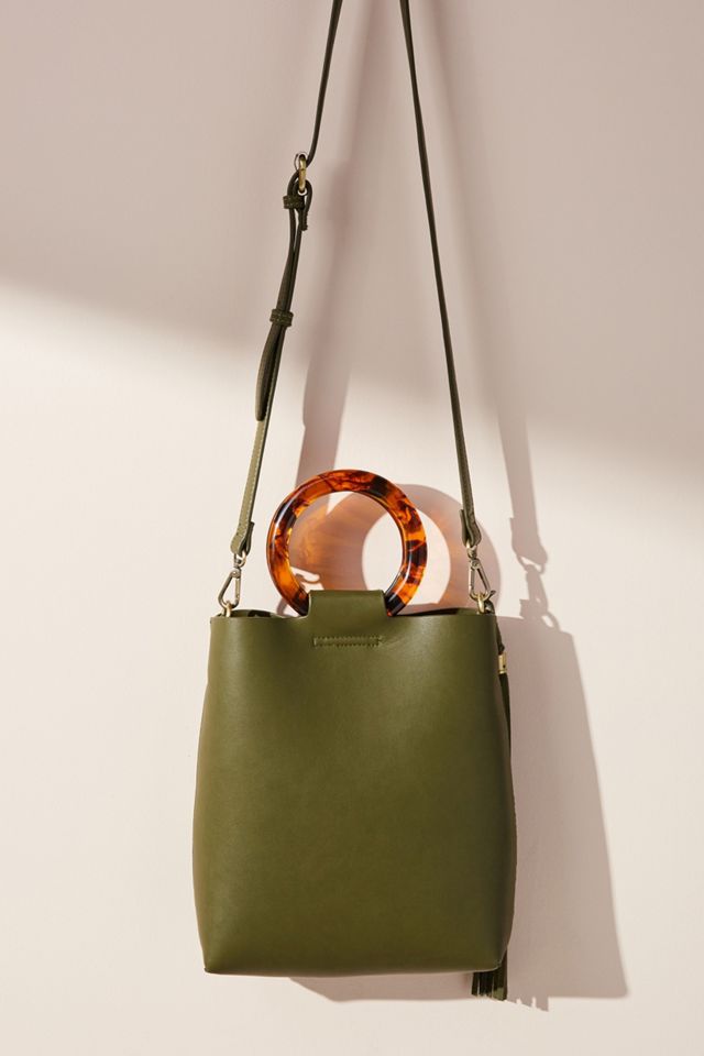 Lucite-Handled Tote Bag #1