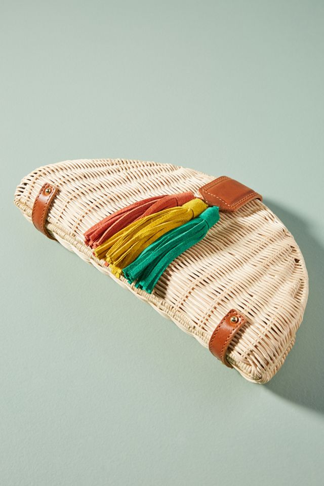 Saffron Tasseled Clutch