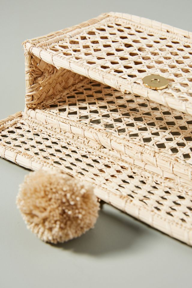 Manilla Woven Straw Clutch #2