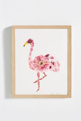 Floral Flamingo Wall Art
