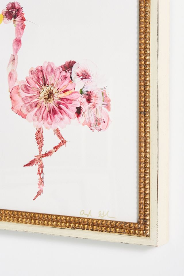 Floral Flamingo Wall Art #1