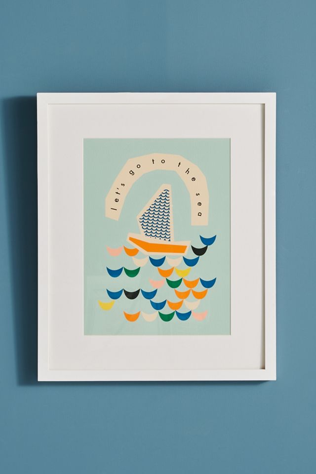 Let's Go to the Sea Wall Art #1