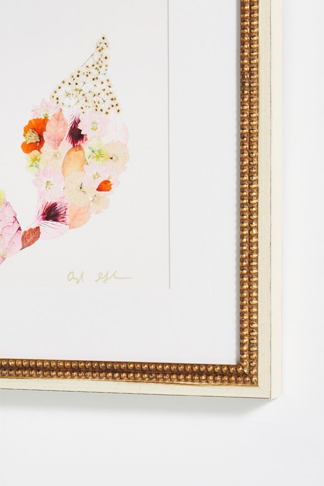 Pressed Flower Fox Wall Art