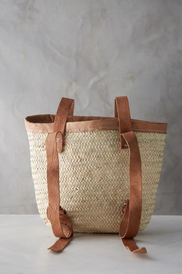 Leather Handle Market Backpack, Small #1