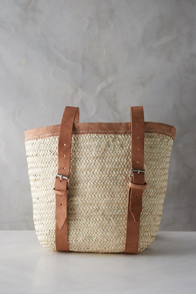 Market Backpack, Straw basket, Woven palm leaf backpack, Straw