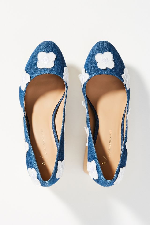 Anthropologie Coming Up Roses Block Heels #1
