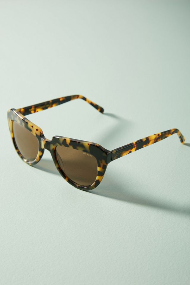 KOMONO Stella Cider Black Sunglasses NEW Yellow Color block Cat eye UV400 Komono Stella Sunglasses NEW Cat Eye black yellow UV400  main image 4