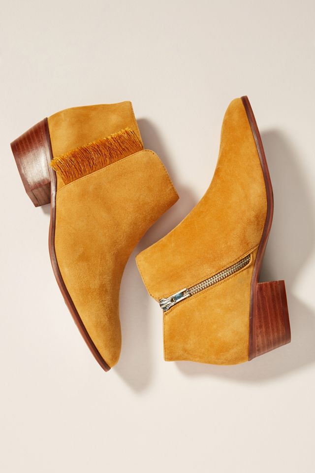 Anthropologie Fringed Booties #1