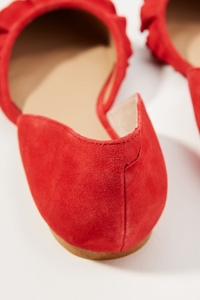 Dorsay Flache Wildlederschuhe mit Rüschen #3