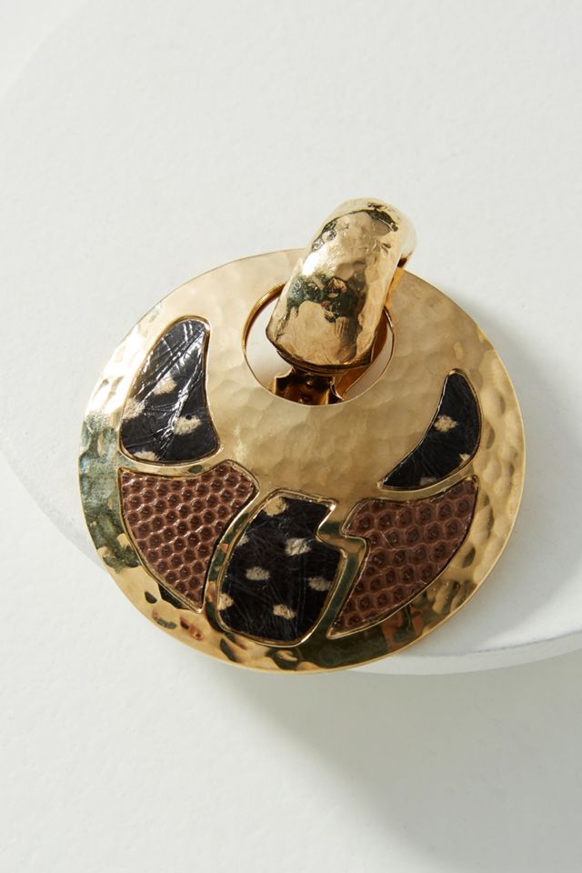 Desert Mosaic Hooped Post Earrings #1