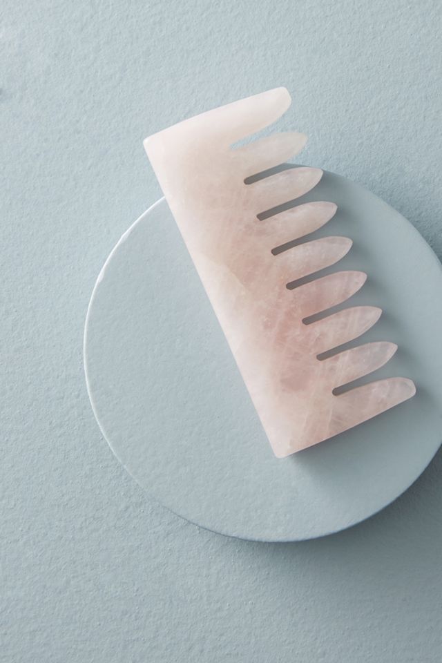CrownWorks Rose Quartz Crystal Comb