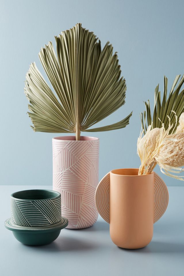 Handpainted Stoneware Vase #2