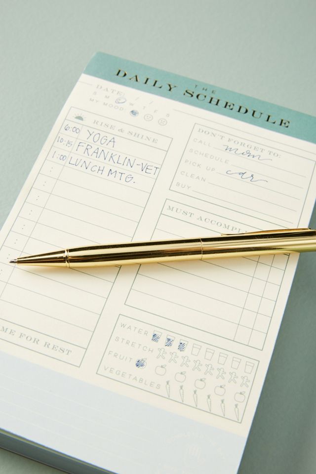 Ledger Daily Schedule Tear-Away Notepad #1
