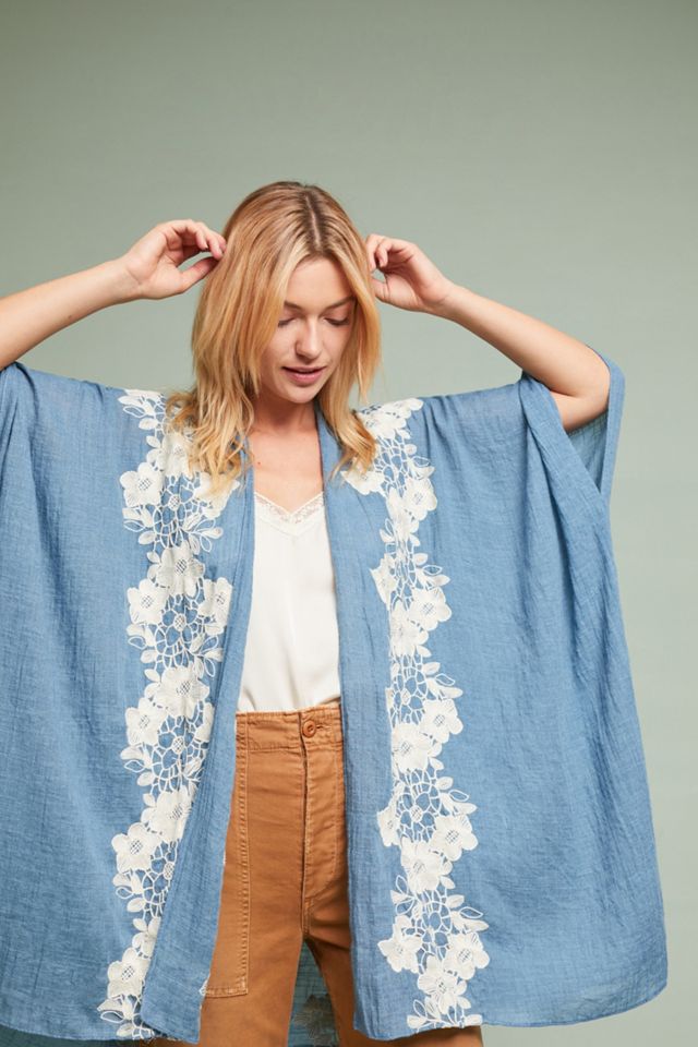 Azurine Floral Kimono #1