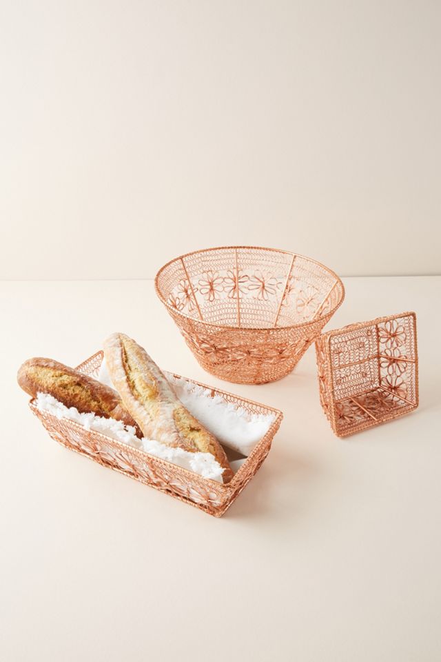 Copper Floral Basket #6